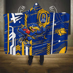 West Coast Eagles Hooded Blanket Mascot Cartoon Football Illustration Style