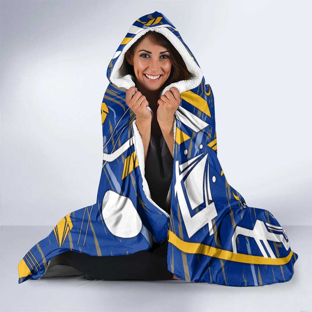 West Coast Eagles Hooded Blanket Mascot Cartoon Football Illustration Style