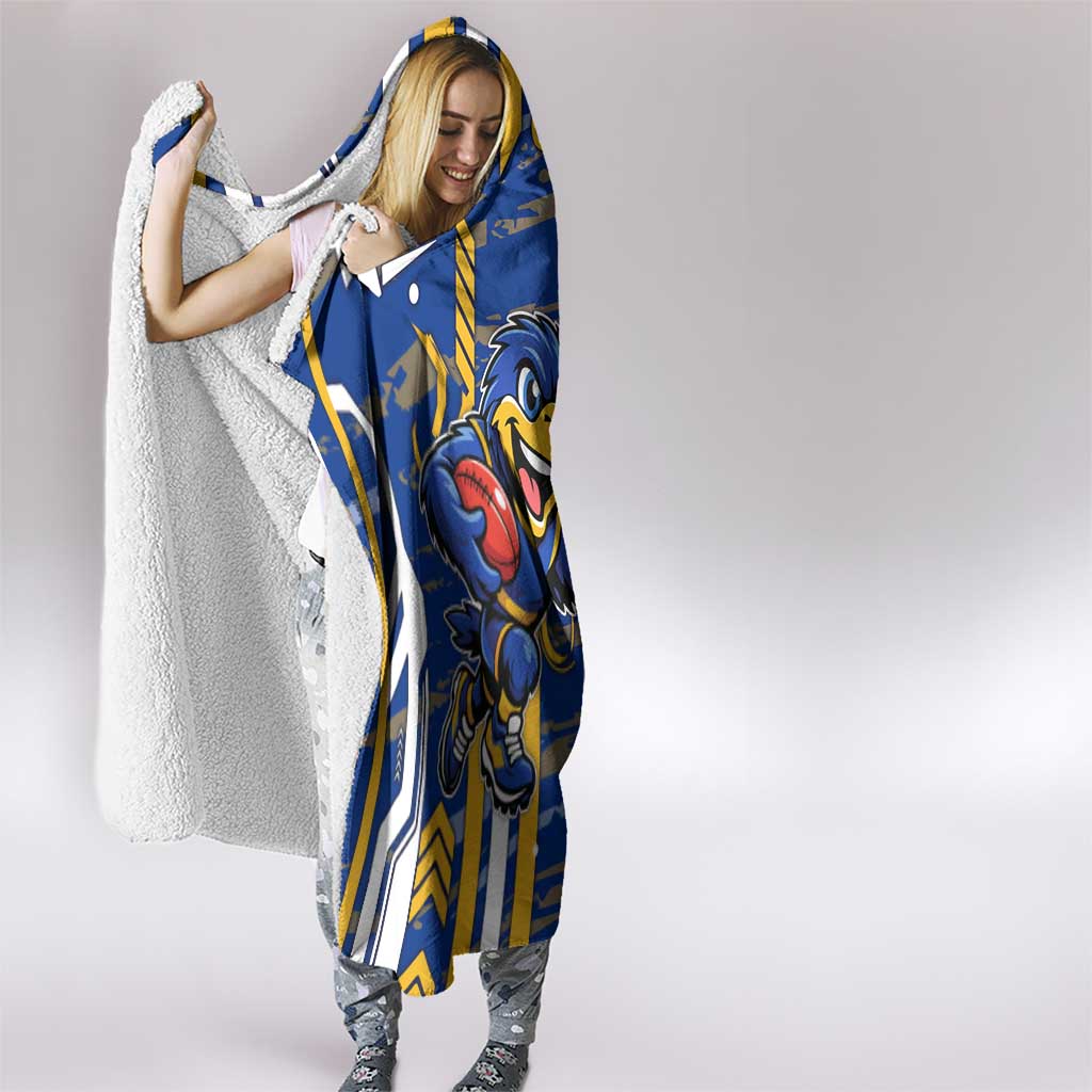 West Coast Eagles Hooded Blanket Mascot Cartoon Football Illustration Style