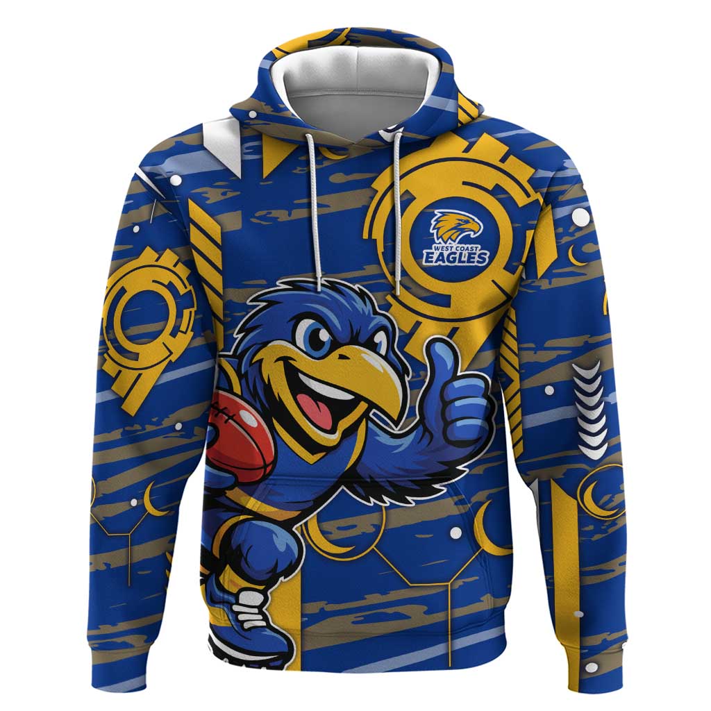 West Coast Eagles Hoodie Mascot Cartoon Football Illustration Style
