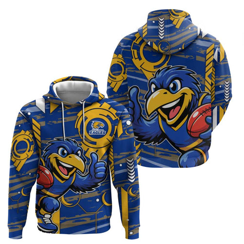 West Coast Eagles Hoodie Mascot Cartoon Football Illustration Style