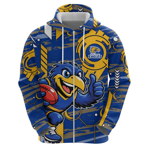 West Coast Eagles Hoodie Mascot Cartoon Football Illustration Style