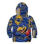 West Coast Eagles Kid Hoodie Mascot Cartoon Football Illustration Style