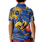 West Coast Eagles Kid Polo Shirt Mascot Cartoon Football Illustration Style