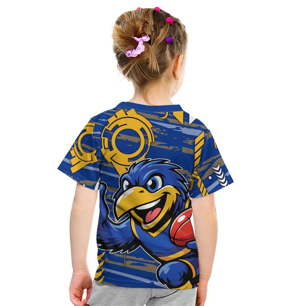West Coast Eagles Kid T Shirt Mascot Cartoon Football Illustration Style