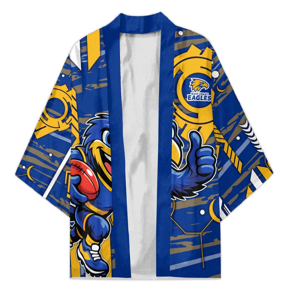 West Coast Eagles Kimono Mascot Cartoon Football Illustration Style