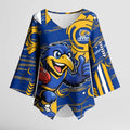 West Coast Eagles Kimono Sleeve Blouse Mascot Cartoon Football Illustration Style