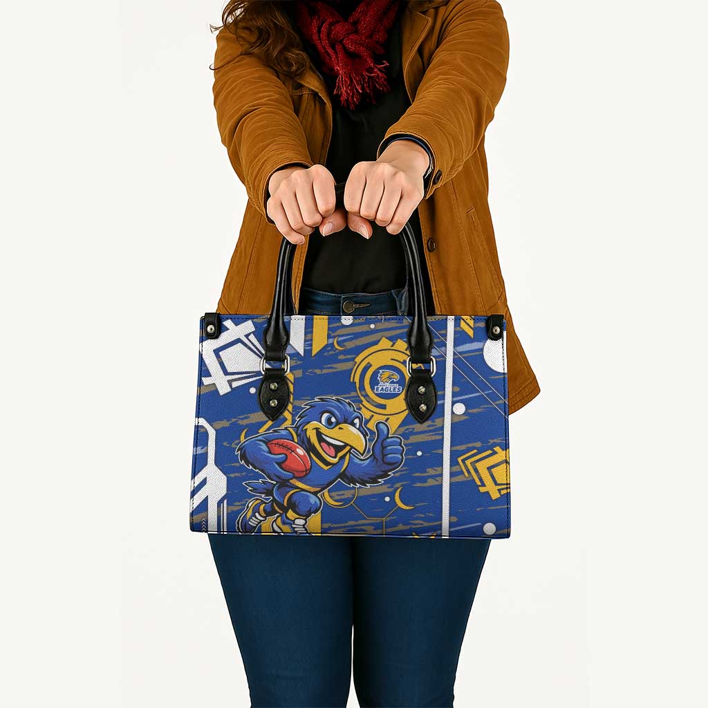 West Coast Eagles Leather Bag Mascot Cartoon Football Illustration Style