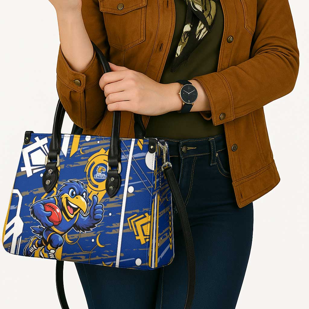 West Coast Eagles Leather Bag Mascot Cartoon Football Illustration Style