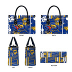 West Coast Eagles Leather Bag Mascot Cartoon Football Illustration Style