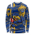 West Coast Eagles Long Sleeve Shirt Mascot Cartoon Football Illustration Style