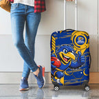 West Coast Eagles Luggage Cover Mascot Cartoon Football Illustration Style