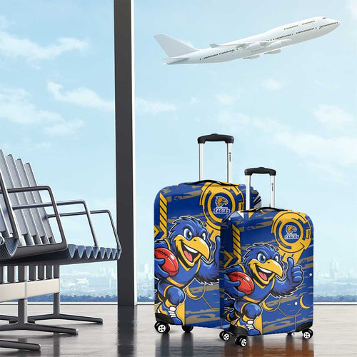 West Coast Eagles Luggage Cover Mascot Cartoon Football Illustration Style