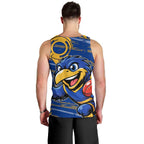 West Coast Eagles Men Tank Top Mascot Cartoon Football Illustration Style