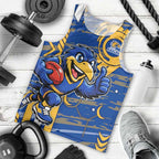 West Coast Eagles Men Tank Top Mascot Cartoon Football Illustration Style