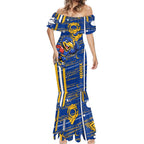 West Coast Eagles Mermaid Dress Mascot Cartoon Football Illustration Style