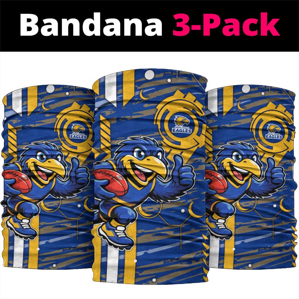 West Coast Eagles Neck Gaiter Mascot Cartoon Football Illustration Style