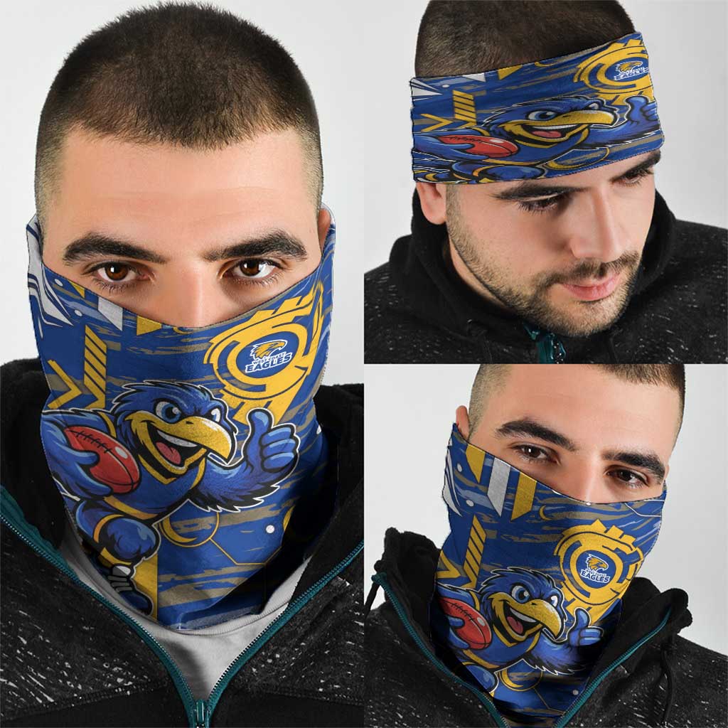 West Coast Eagles Neck Gaiter Mascot Cartoon Football Illustration Style