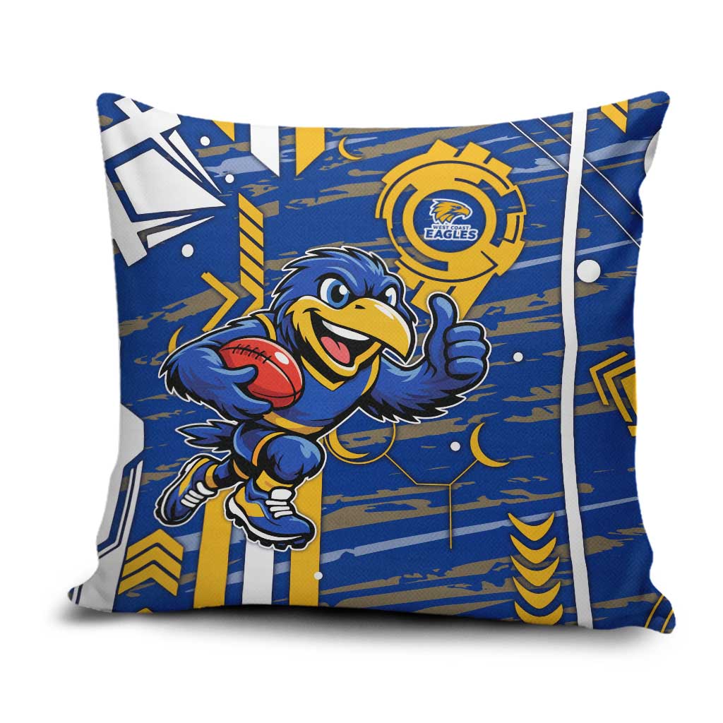West Coast Eagles Pillow Cover Mascot Cartoon Football Illustration Style