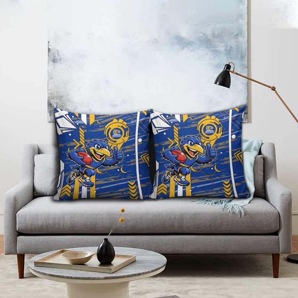 West Coast Eagles Pillow Cover Mascot Cartoon Football Illustration Style