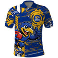 West Coast Eagles Polo Shirt Mascot Cartoon Football Illustration Style