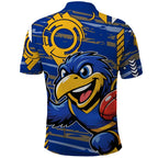 West Coast Eagles Polo Shirt Mascot Cartoon Football Illustration Style