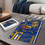 West Coast Eagles Puzzle Mascot Cartoon Football Illustration Style