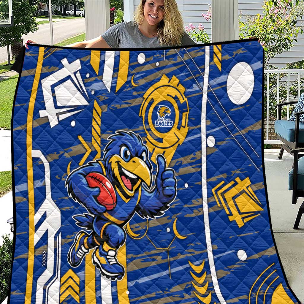 West Coast Eagles Quilt Mascot Cartoon Football Illustration Style