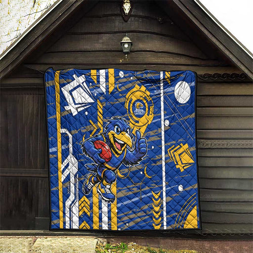 West Coast Eagles Quilt Mascot Cartoon Football Illustration Style