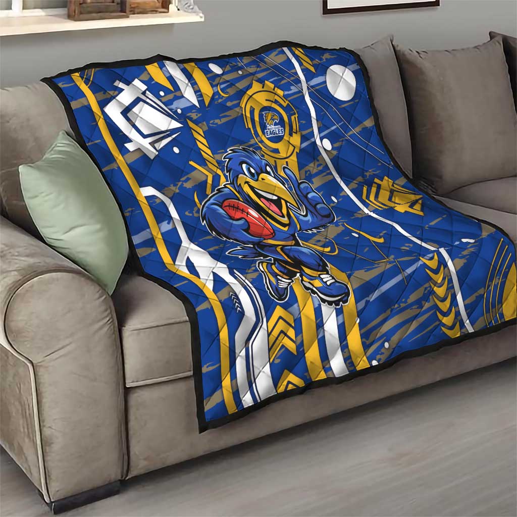 West Coast Eagles Quilt Mascot Cartoon Football Illustration Style
