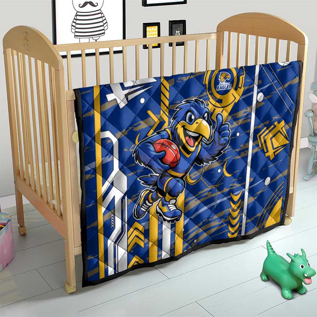 West Coast Eagles Quilt Mascot Cartoon Football Illustration Style