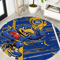 West Coast Eagles Round Carpet Mascot Cartoon Football Illustration Style