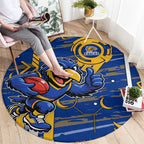 West Coast Eagles Round Carpet Mascot Cartoon Football Illustration Style