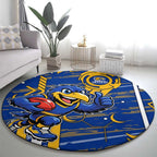 West Coast Eagles Round Carpet Mascot Cartoon Football Illustration Style