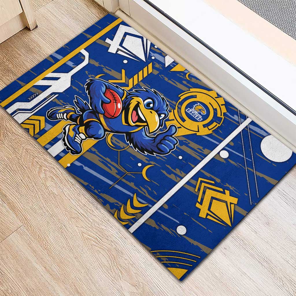 West Coast Eagles Rubber Doormat Mascot Cartoon Football Illustration Style