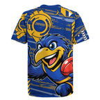 West Coast Eagles Rugby Jersey Mascot Cartoon Football Illustration Style