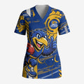 West Coast Eagles Scrub Top Mascot Cartoon Football Illustration Style