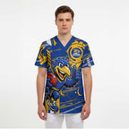 West Coast Eagles Scrub Top Mascot Cartoon Football Illustration Style