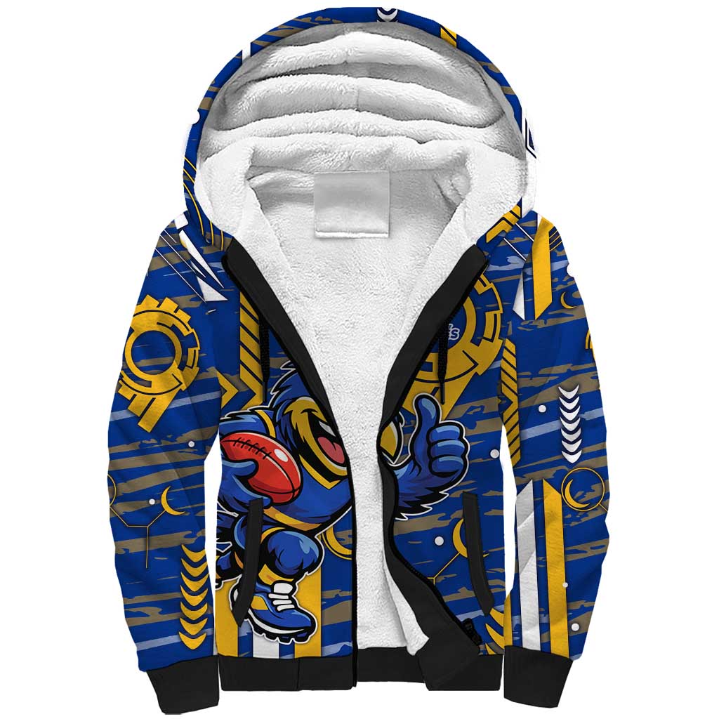 West Coast Eagles Sherpa Hoodie Mascot Cartoon Football Illustration Style