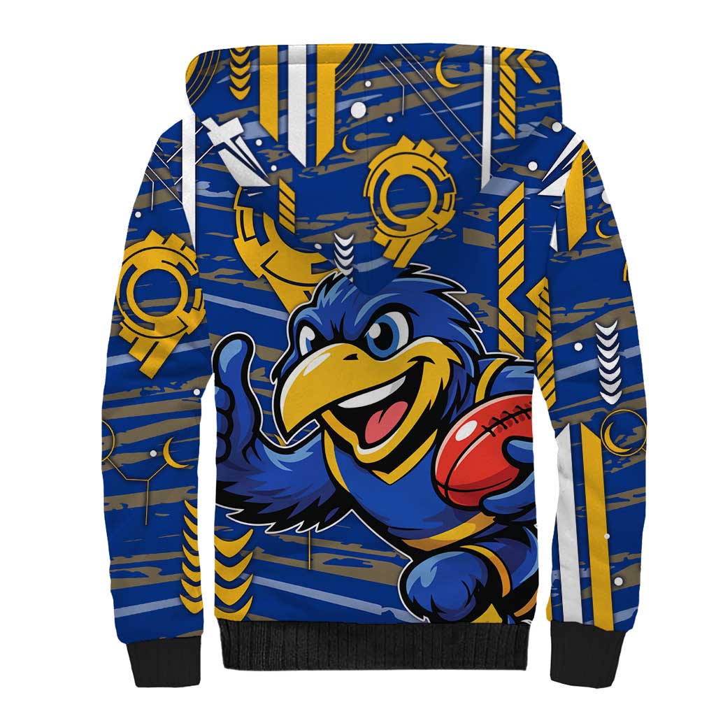 West Coast Eagles Sherpa Hoodie Mascot Cartoon Football Illustration Style