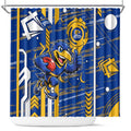 West Coast Eagles Shower Curtain Mascot Cartoon Football Illustration Style