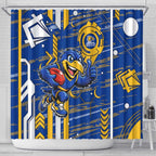 West Coast Eagles Shower Curtain Mascot Cartoon Football Illustration Style
