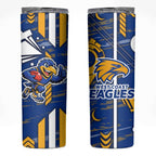 West Coast Eagles Skinny Tumbler Mascot Cartoon Football Illustration Style