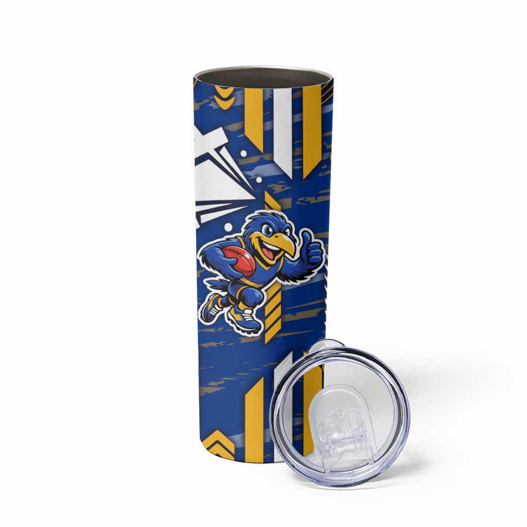 West Coast Eagles Skinny Tumbler Mascot Cartoon Football Illustration Style