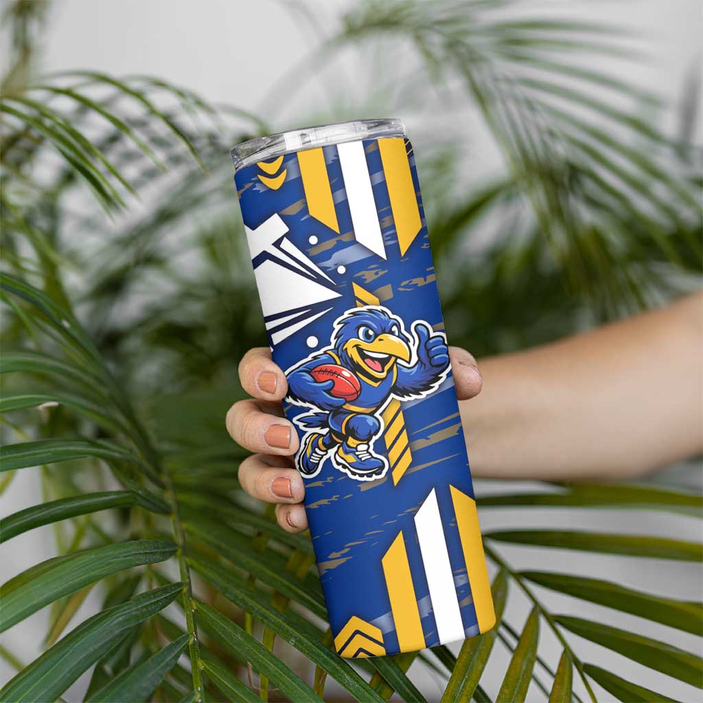West Coast Eagles Skinny Tumbler Mascot Cartoon Football Illustration Style
