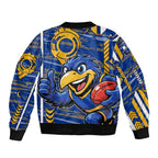 West Coast Eagles Sleeve Zip Bomber Jacket Mascot Cartoon Football Illustration Style