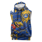 West Coast Eagles Sleeveless Hoodie Mascot Cartoon Football Illustration Style