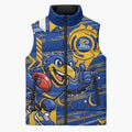 West Coast Eagles Sleeveless Puffer Jacket Mascot Cartoon Football Illustration Style