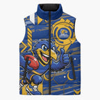 West Coast Eagles Sleeveless Puffer Jacket Mascot Cartoon Football Illustration Style