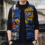West Coast Eagles Sleeveless Puffer Jacket Mascot Cartoon Football Illustration Style
